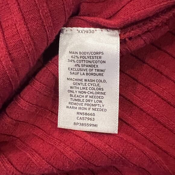 BP Red/Maroon Ribbed Cinched Body-Con Dress - SIZE M - Picture 4 of 7